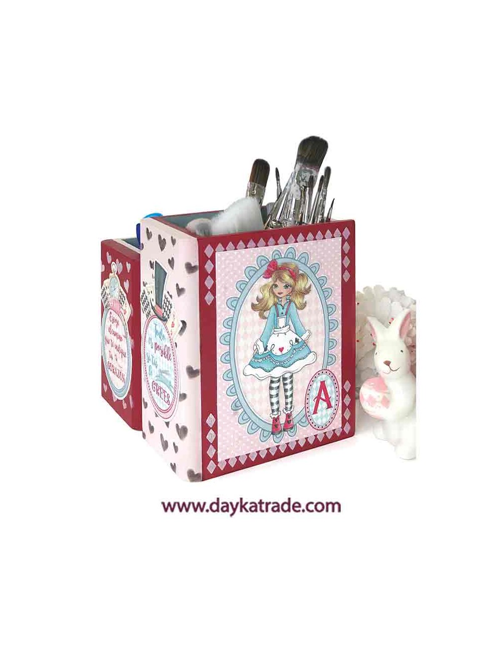 kit cubiletes libro "alicia y reina"