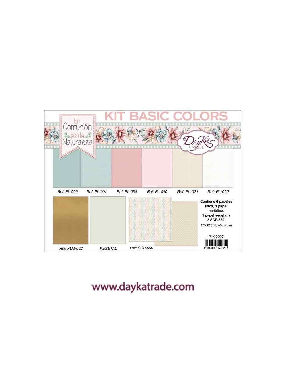 kit de papeles basic colors coleción "En Comunión con la naturaleza"