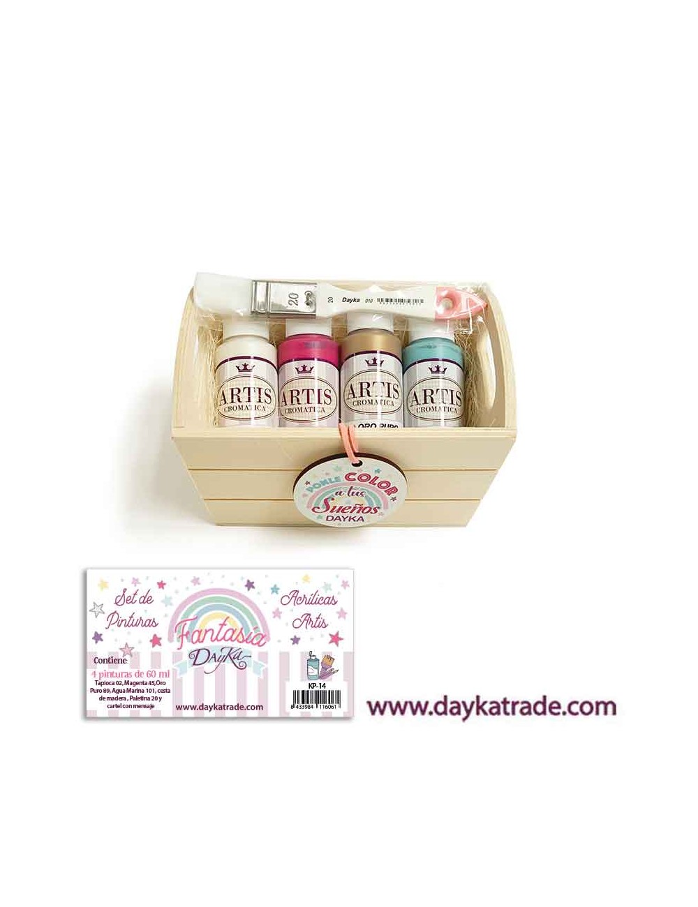 kit de pinturas acrílicas artis fantasía