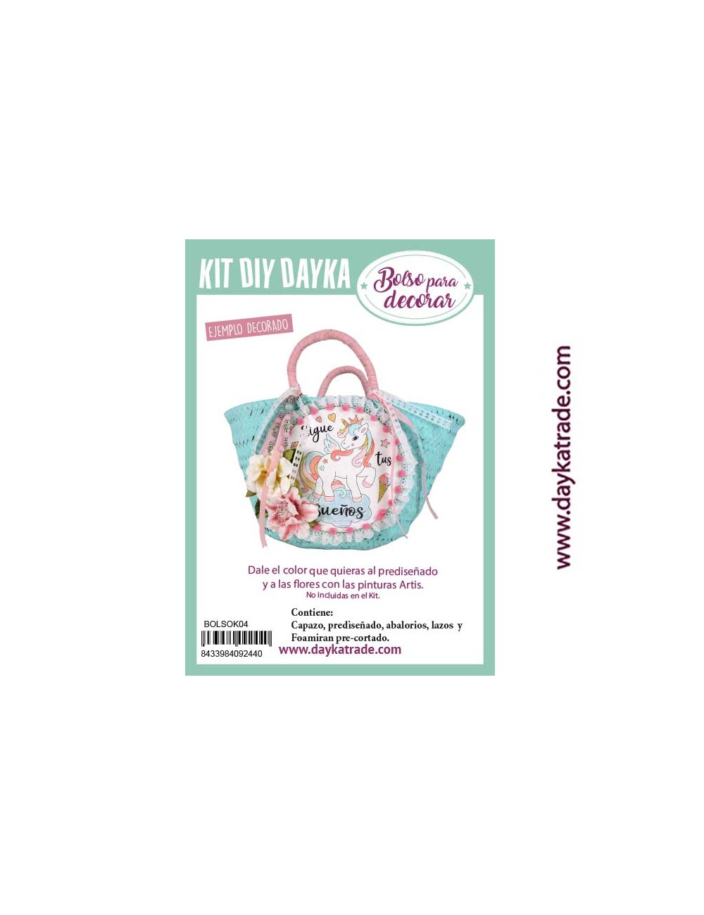 Kit diy dayka Capazo infantil unicornio