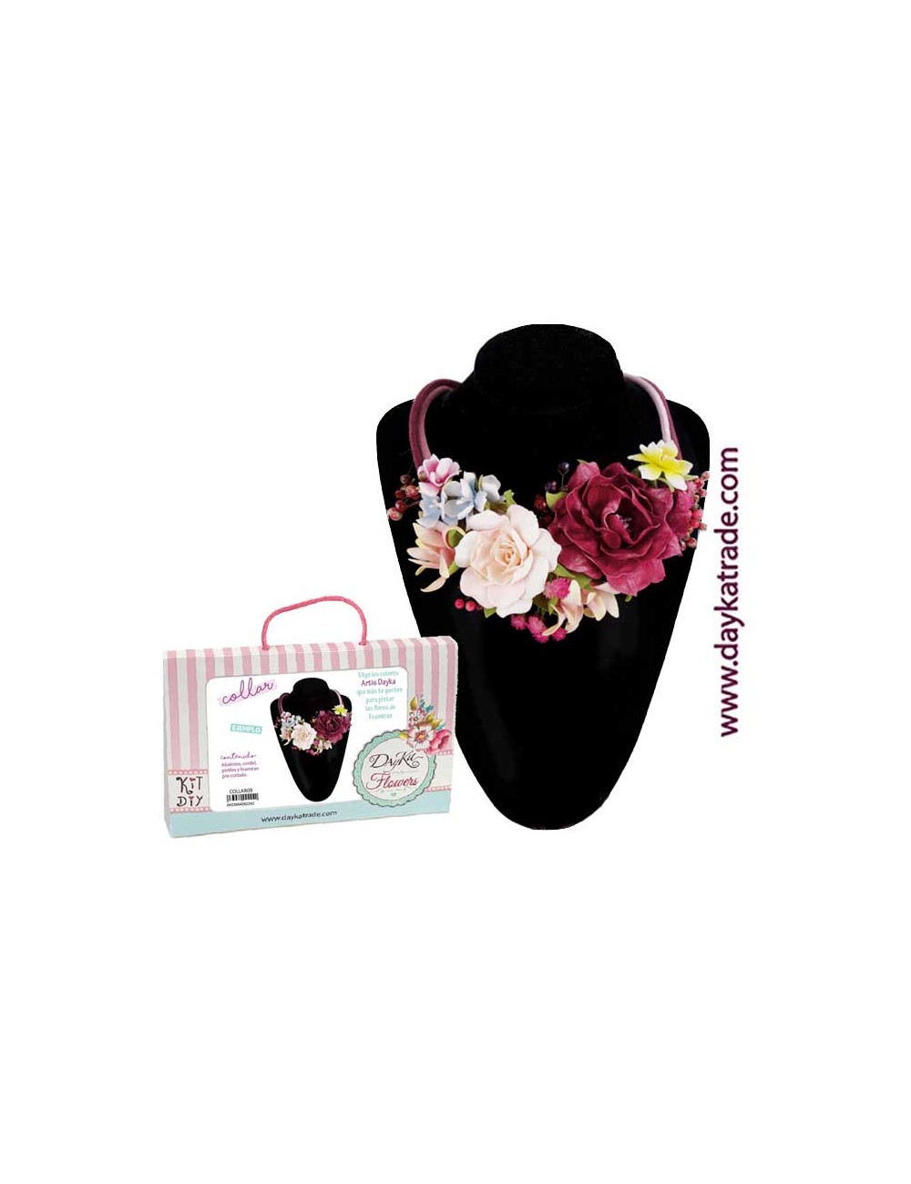 kit diy dayka collar gargantilla floral