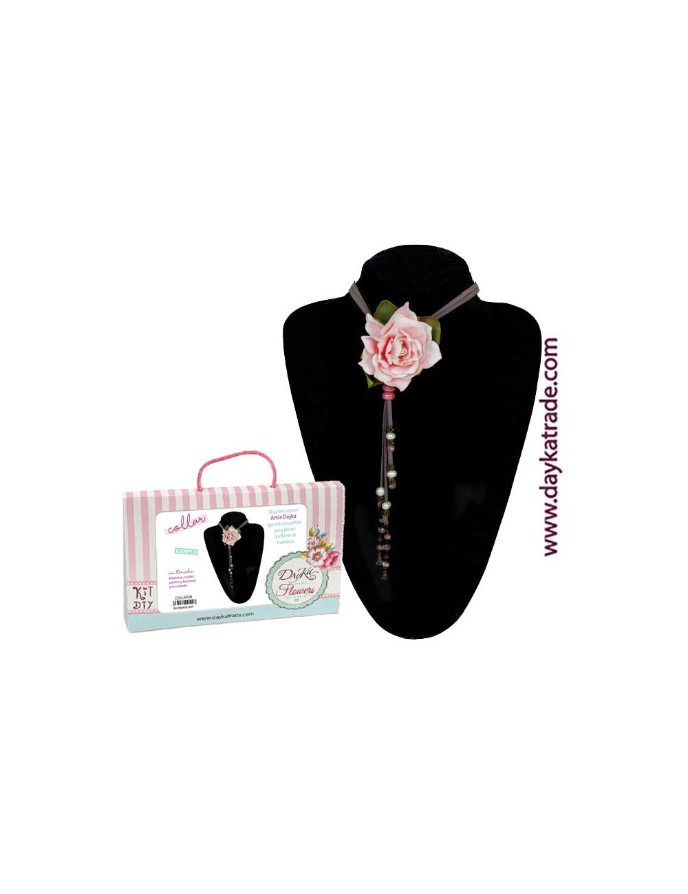 kit diy dayka collar rosa real