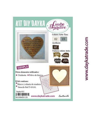 kit diy dayka cuadro corazón