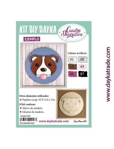 kit diy dayka cuadro infantil perro