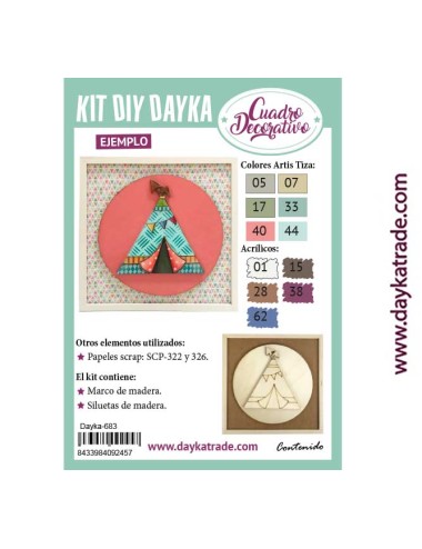 kit diy dayka cuadro infantil tipi
