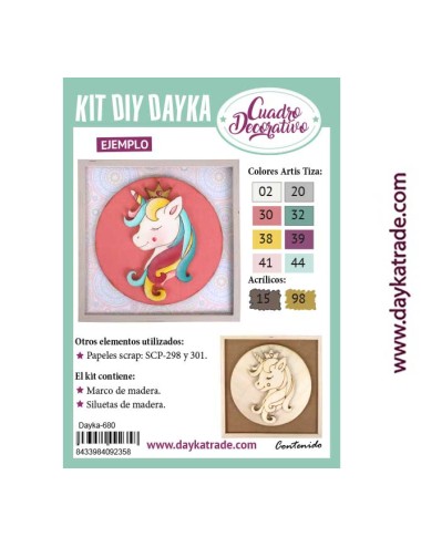 kit diy dayka cuadro infantil unicornio