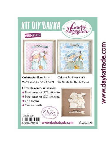 kit diy dayka niño con osito