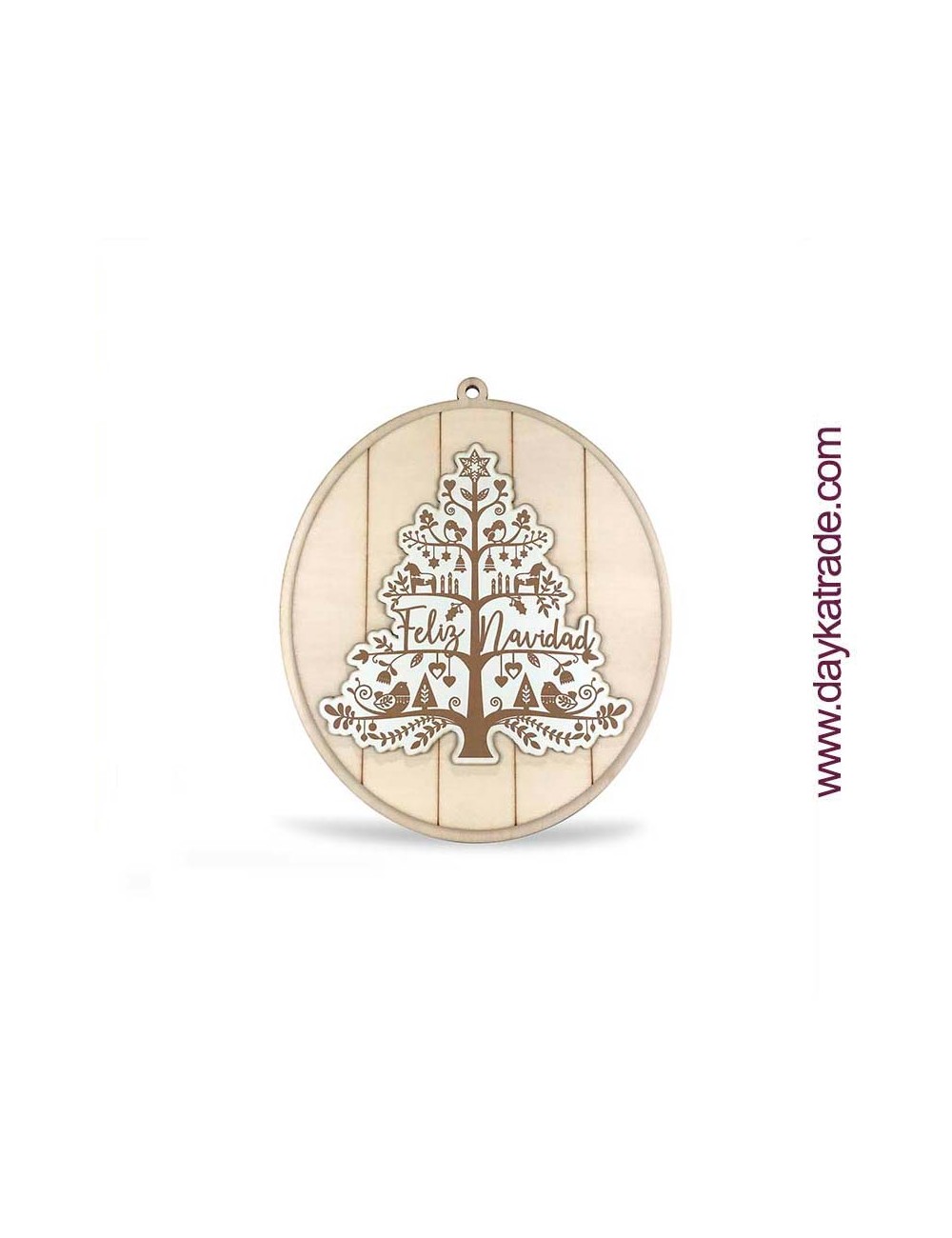 kit diy dayka óvalo de madera con árbol de Navidad