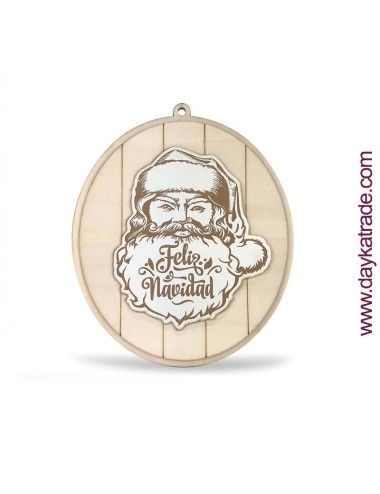 kit diy dayka óvalo de madera con Papá Noel