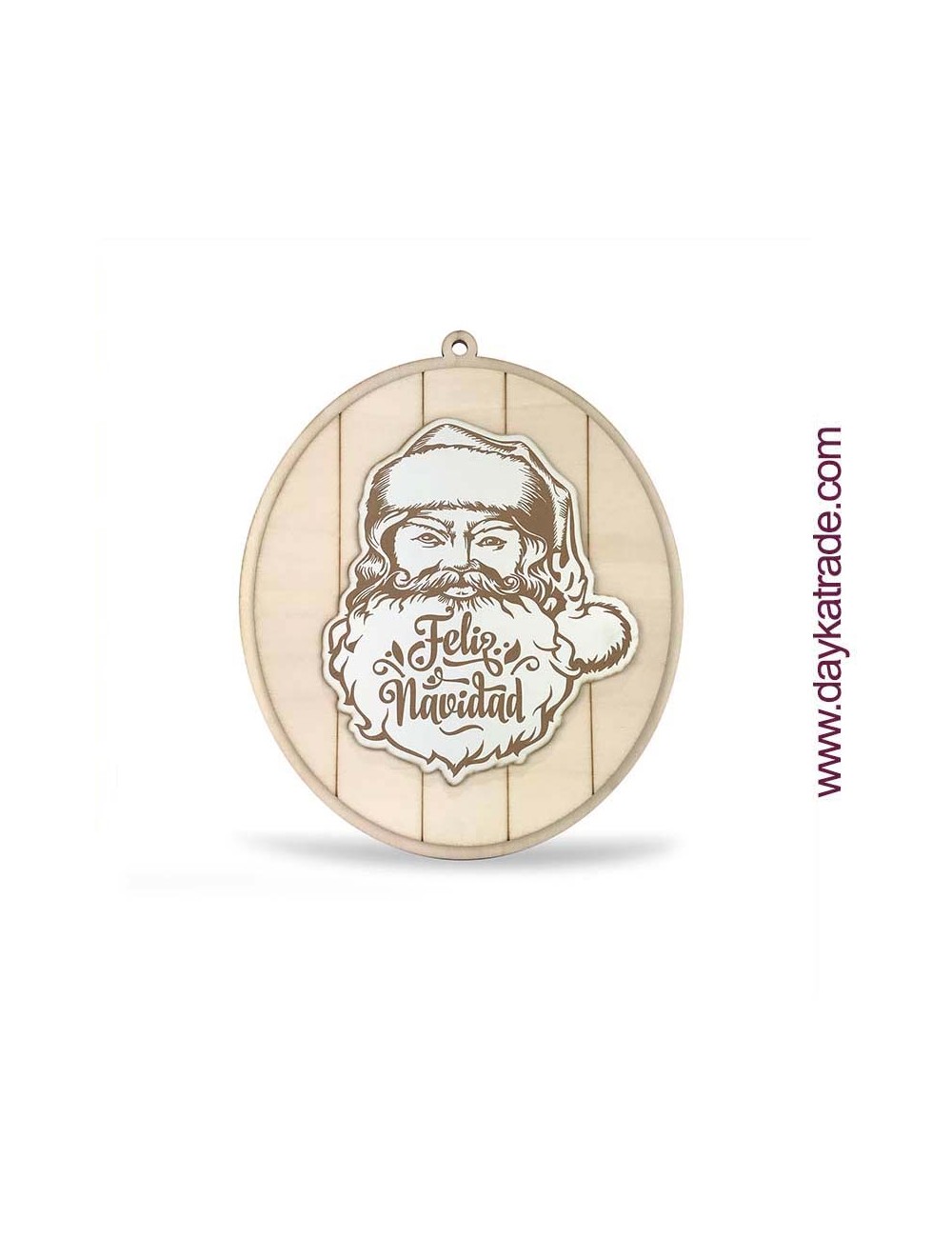 kit diy dayka óvalo de madera con Papá Noel