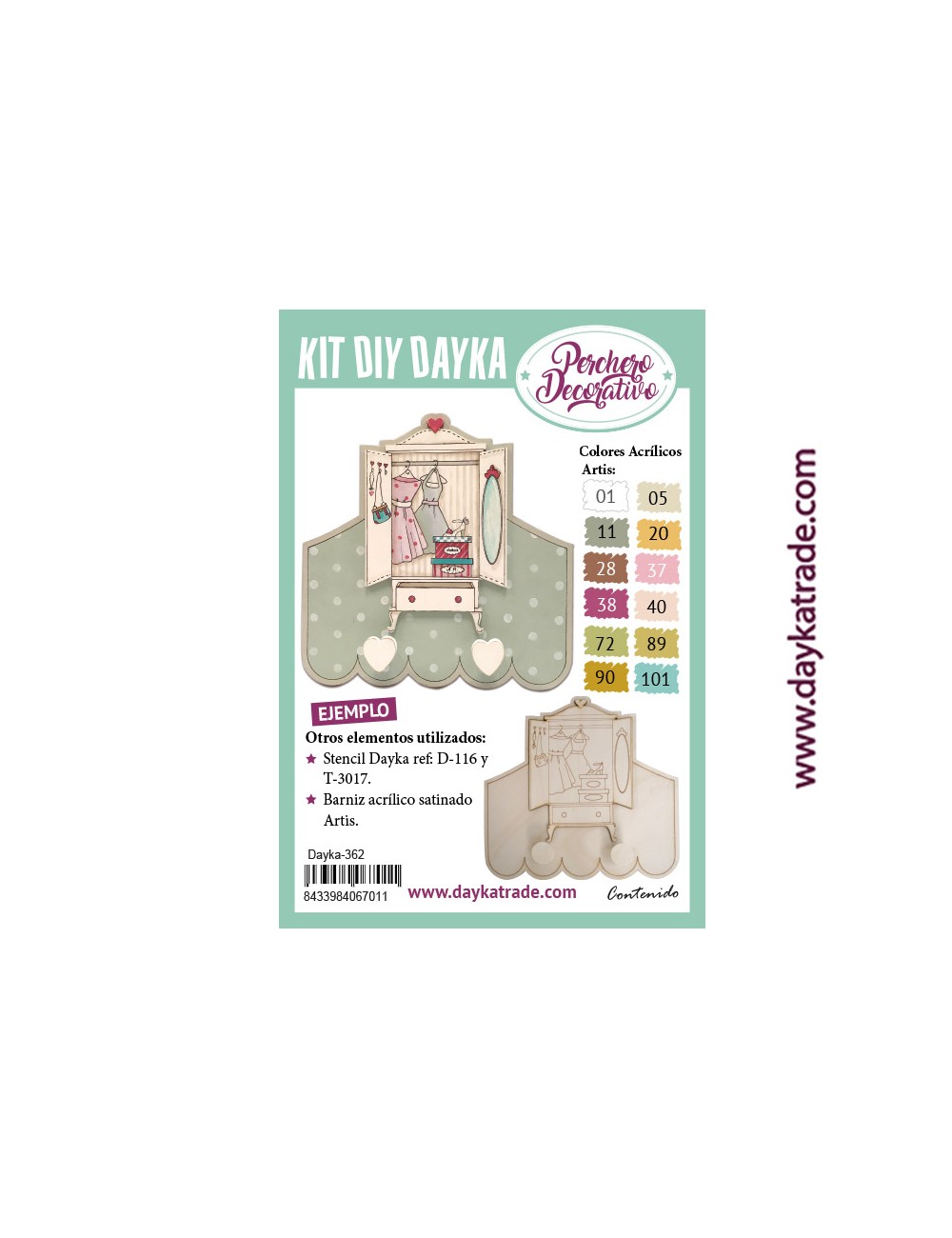kit diy dayka perchero en chopo armario