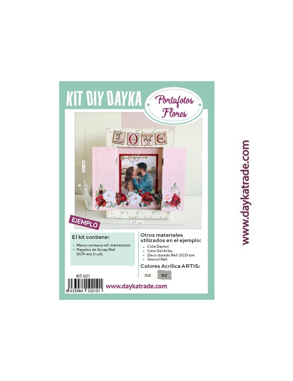 kit diy dayka portafotos flores