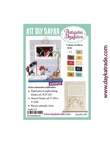 kit diy dayka portafotos niño pirata