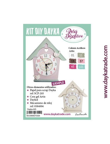 Reloj casita pajaros Dayka