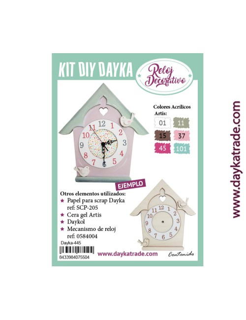 Reloj casita pajaros Dayka