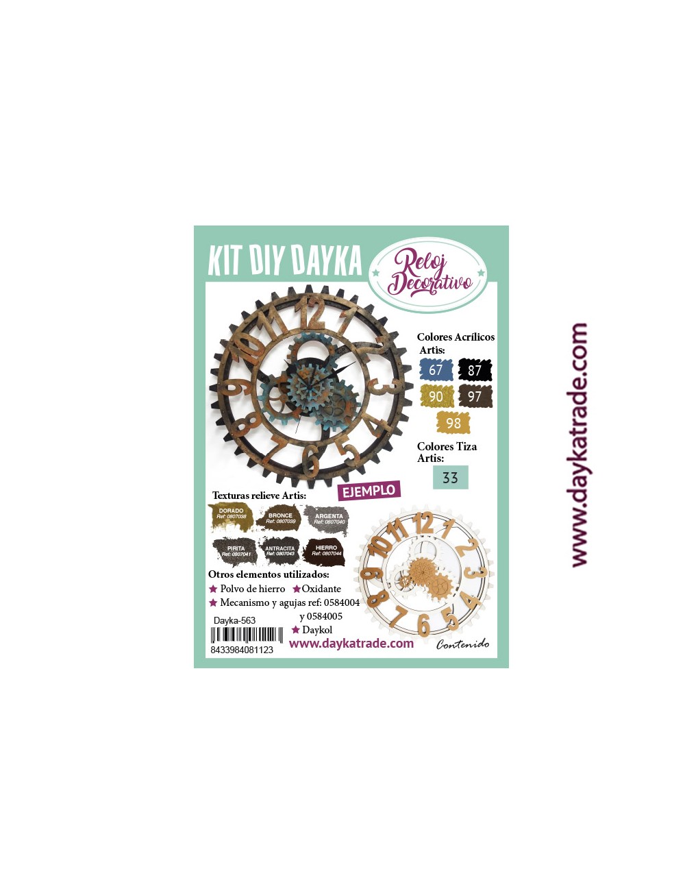 kit diy dayka reloj engranajes