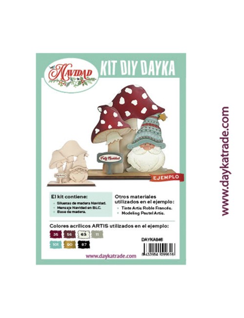 kit diy dayka set gnomo Navidad con setas