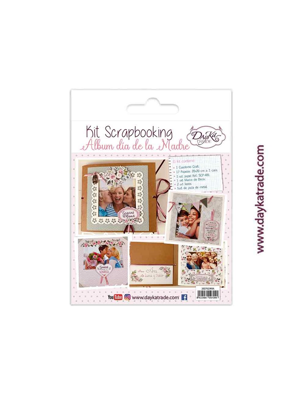 kit mini álbum con ventana gracias mamá