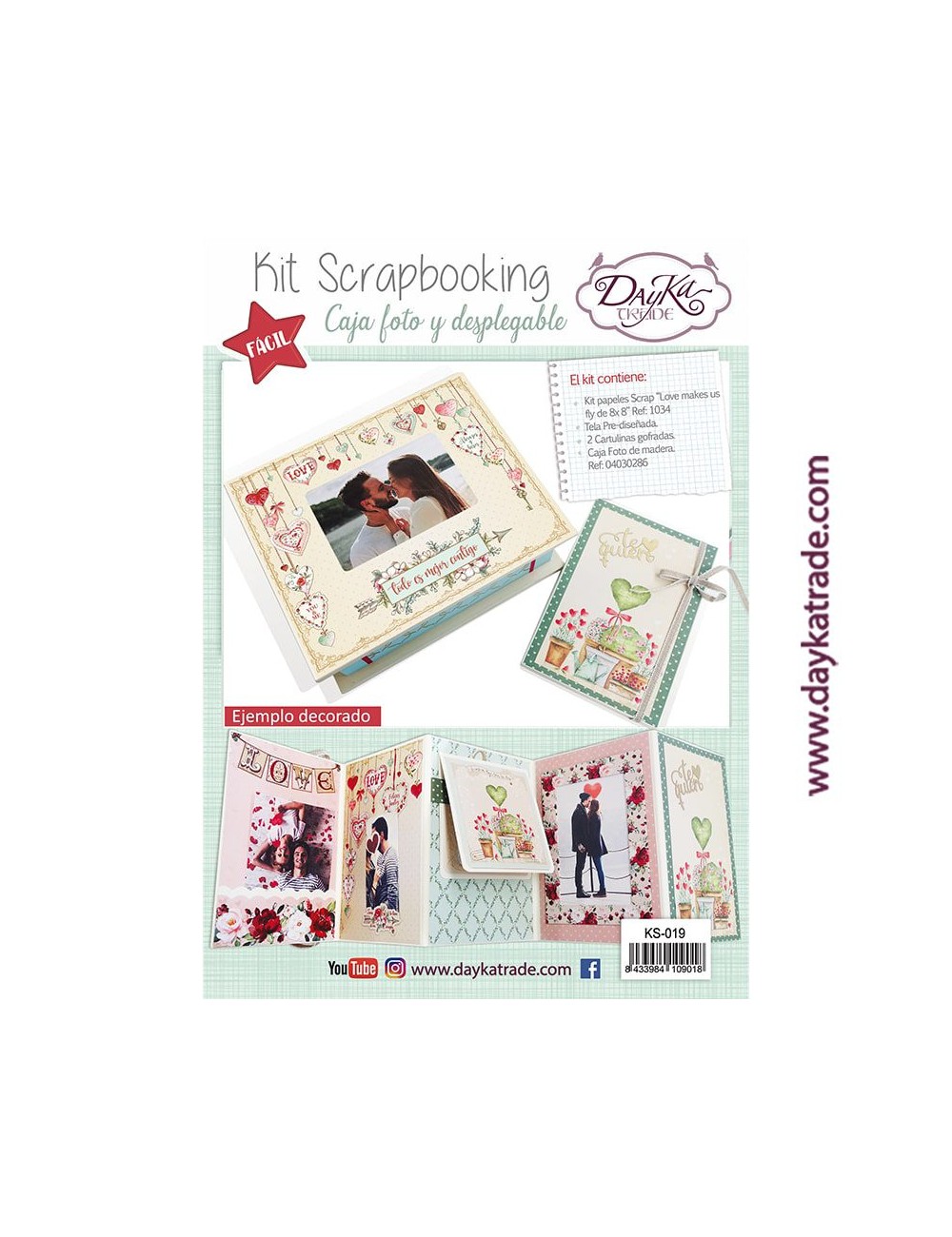 kit scrap - caja fotos love