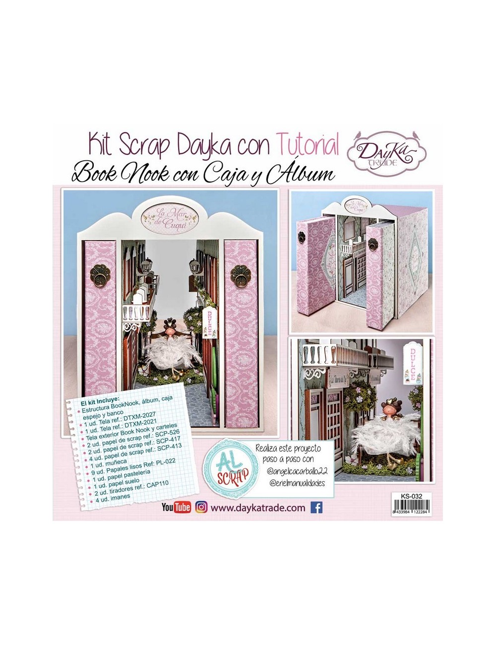 kit scrap book nook con caja y álbum