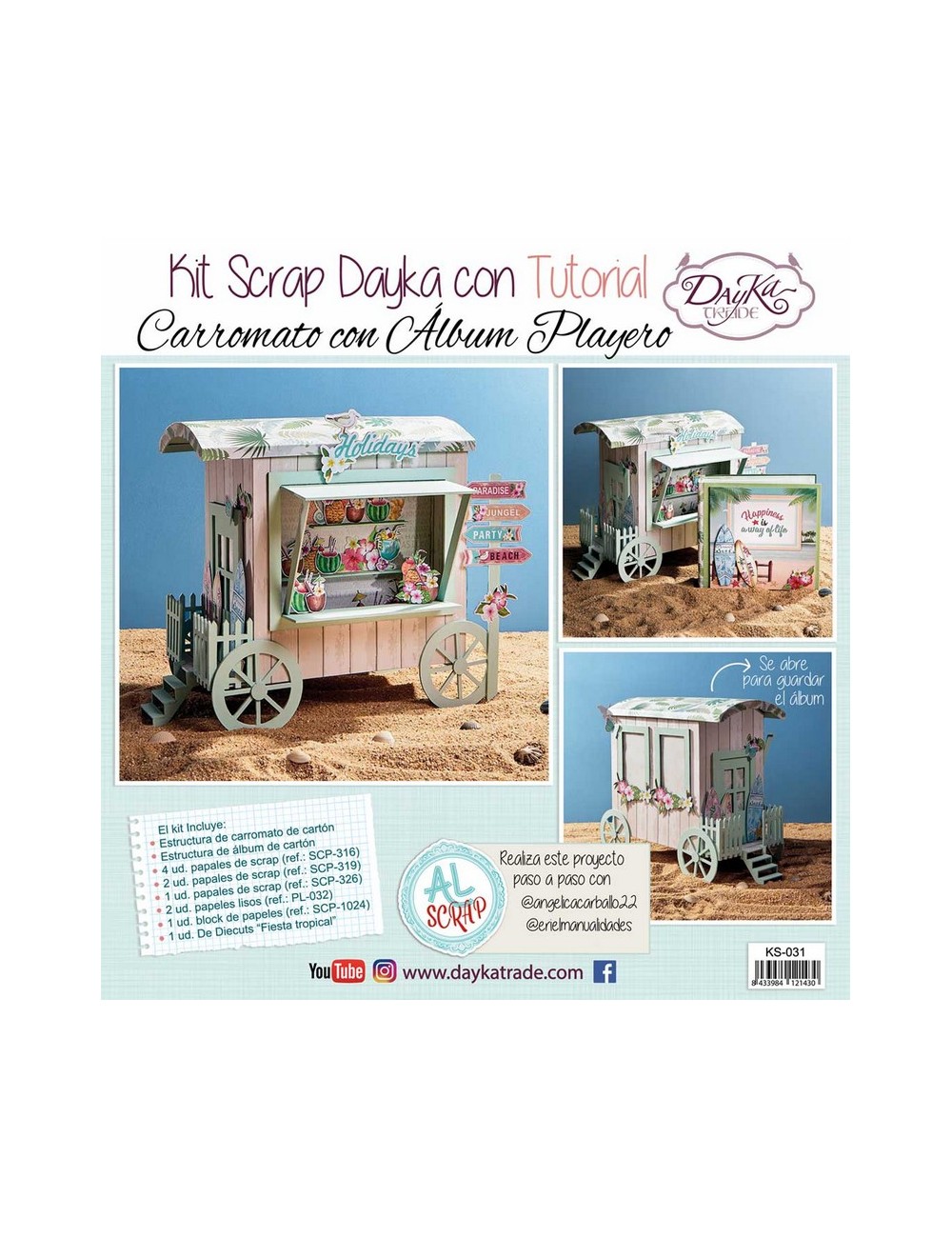 kit scrap carromato con álbum playero con tutorial