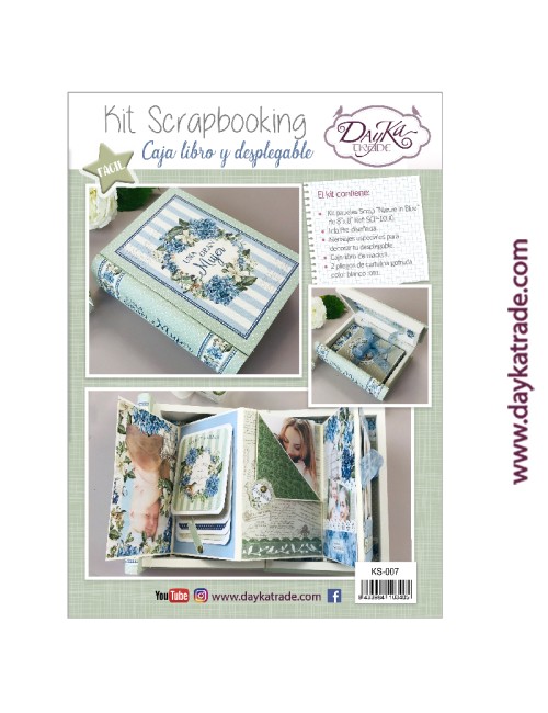 kit scrapbooking - caja libro "una gran mujer"