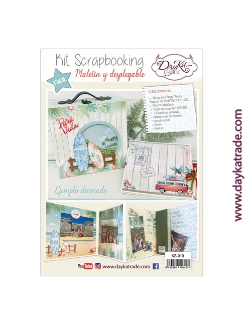 kit scrapbooking - desplegable maletín de viaje