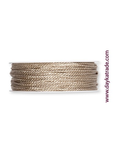 Lazo cordon de acetato brillante marrón