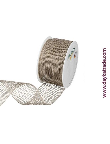 Lazo elástico malla beige