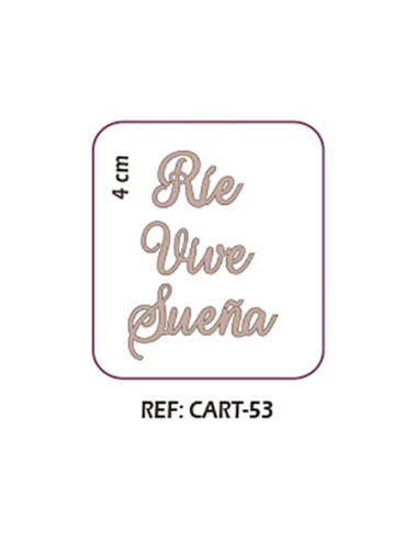 Letras "sueña, vive, rie"