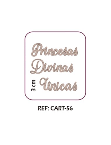 Letras "unicas, princesas, divinas"