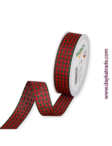Lazo vichy rojo y verde
