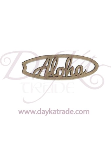 letrero o mensaje de cartón tabla aloha