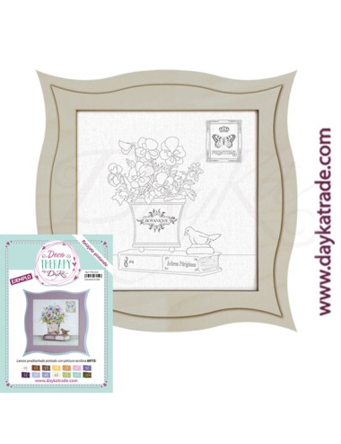 lienzo prediseñado bodegón pequeño "botanique" con marco (deco therapy by dayka)