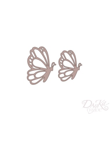 mariposas de lado "set de 2"
