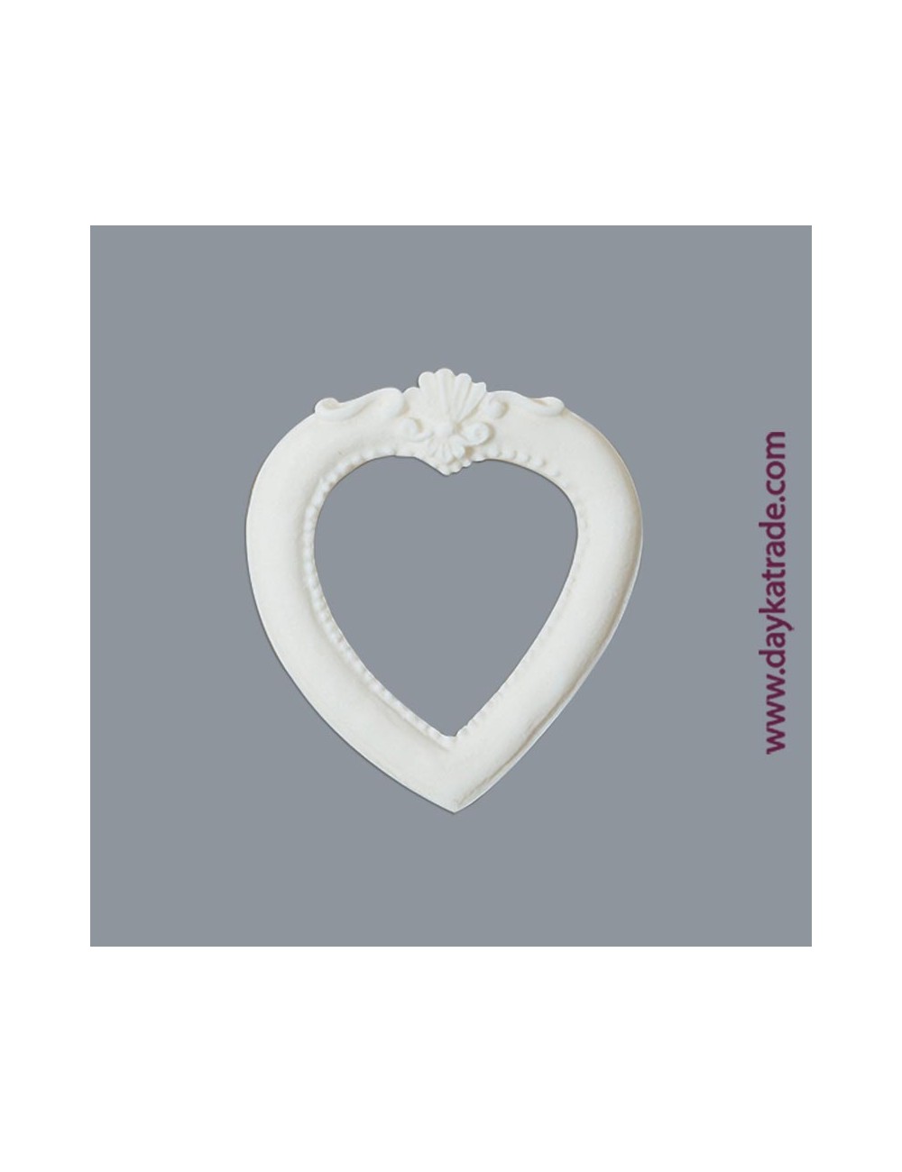 marquito de marmolina con forma de corazón