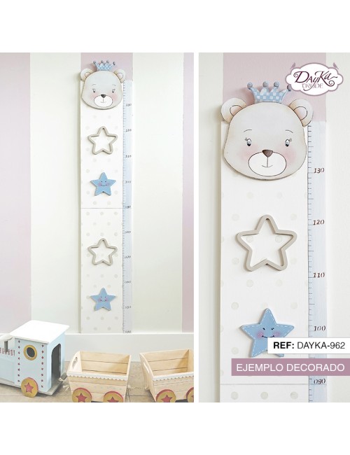 medidor infantil de madera oso