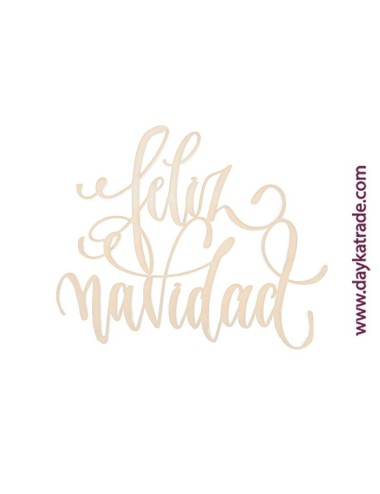 mensaje feliz Navidad madera