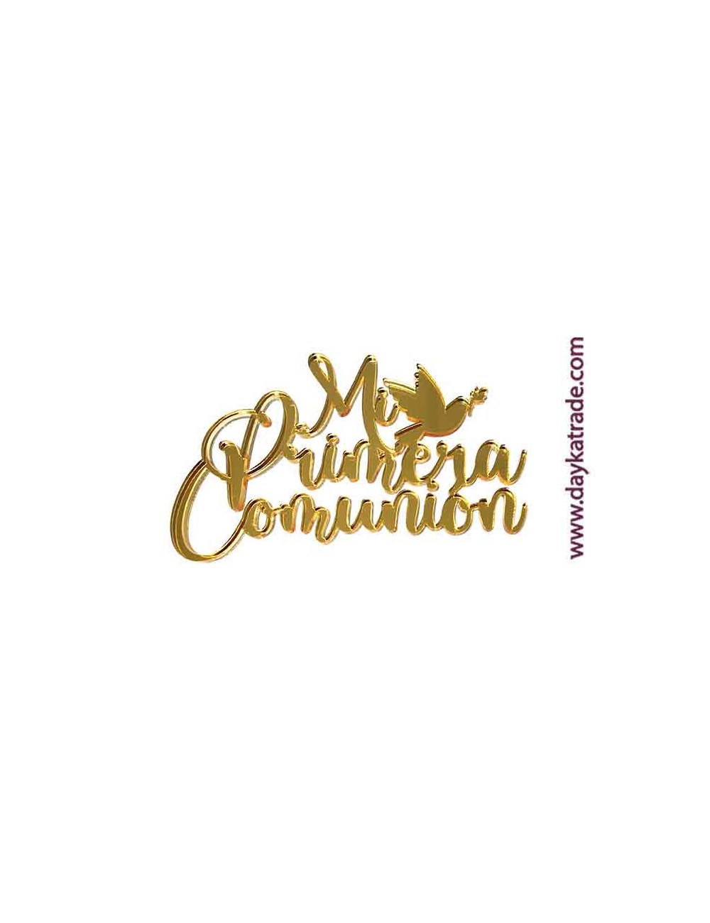 Mi Primera Comunión con paloma en dorado