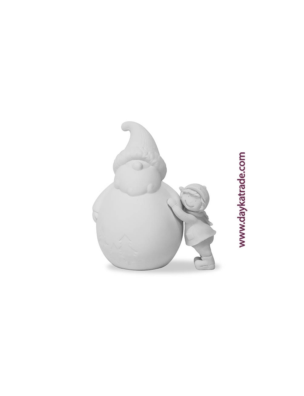 niño y muñeco de nieve Papá Noel con luz
