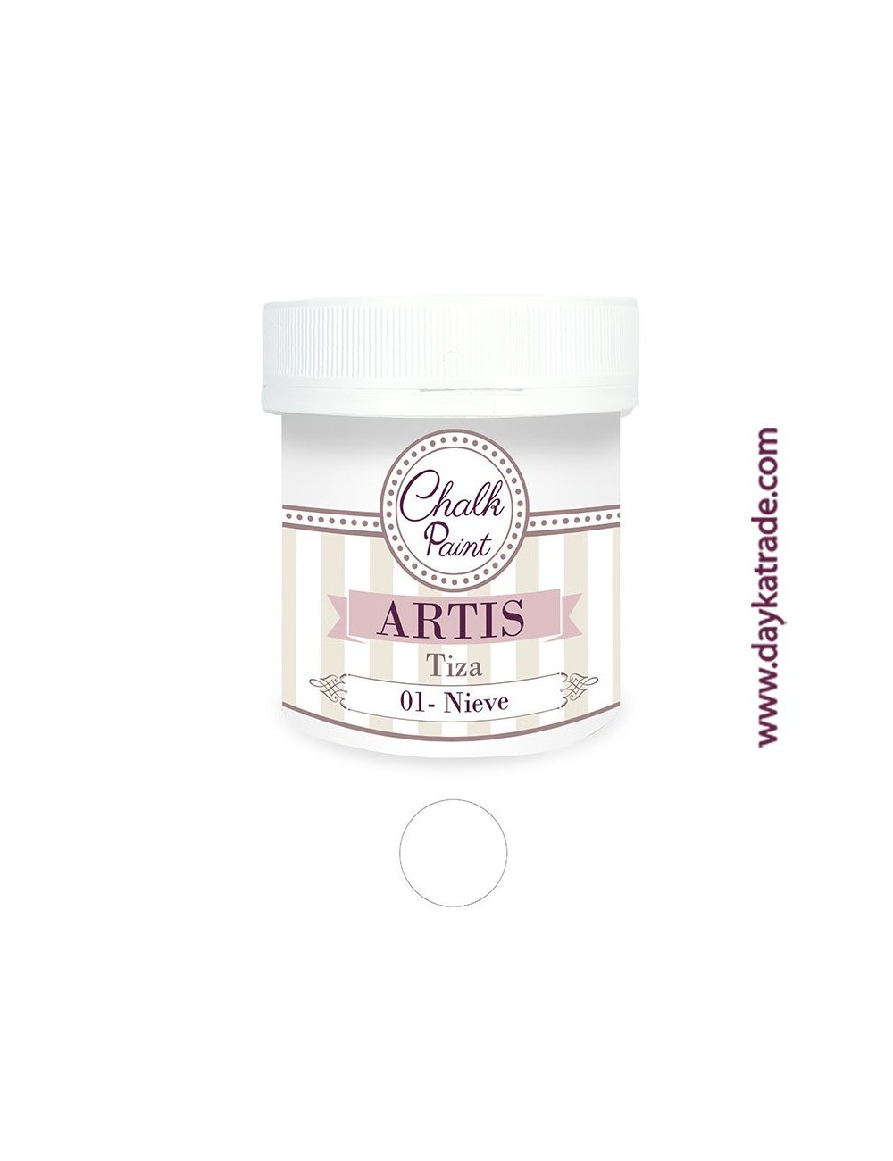 nº 01 nieve pintura tiza chalk paint artis 250 ml