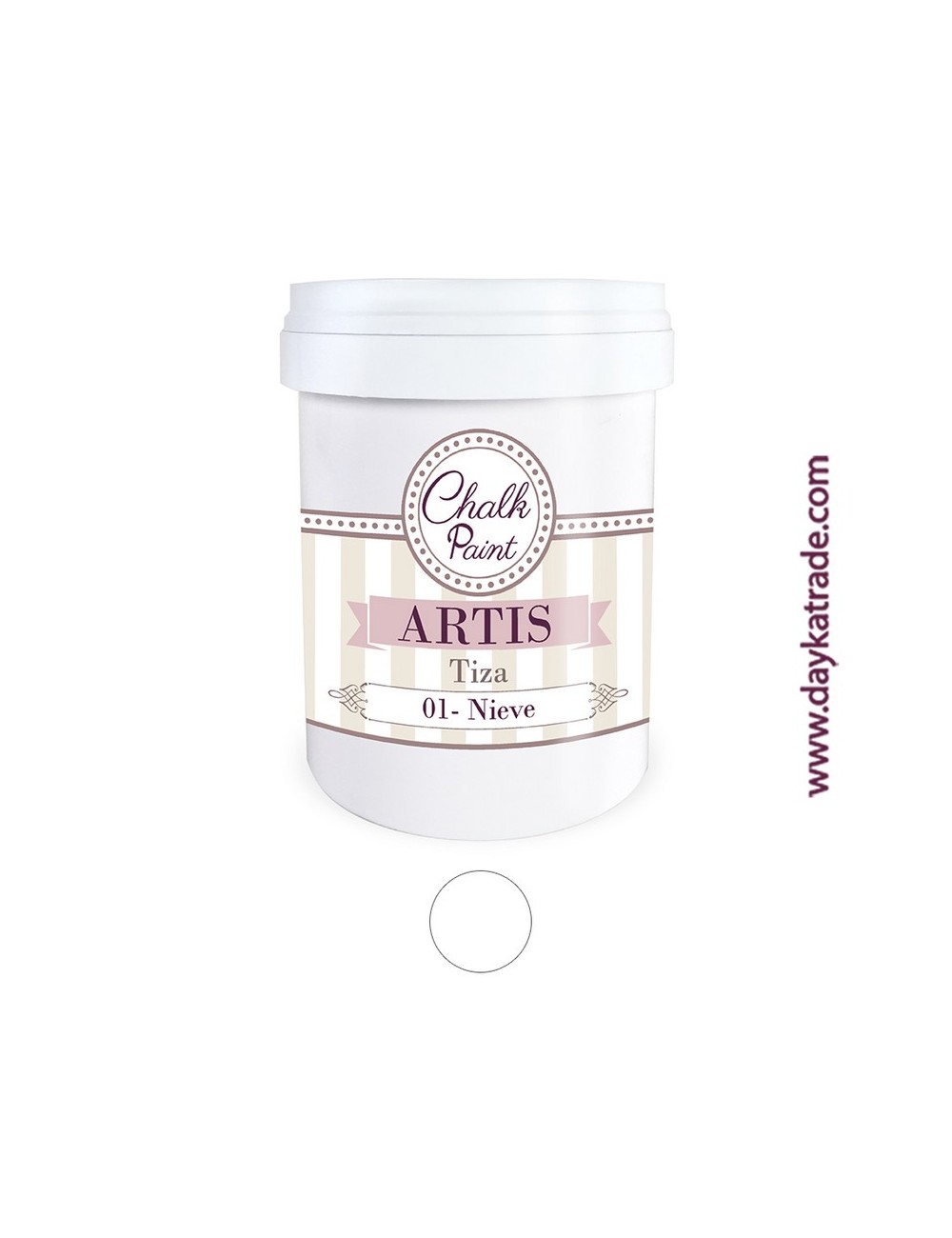 nº 01 nieve pintura tiza chalk paint artis 750 ml