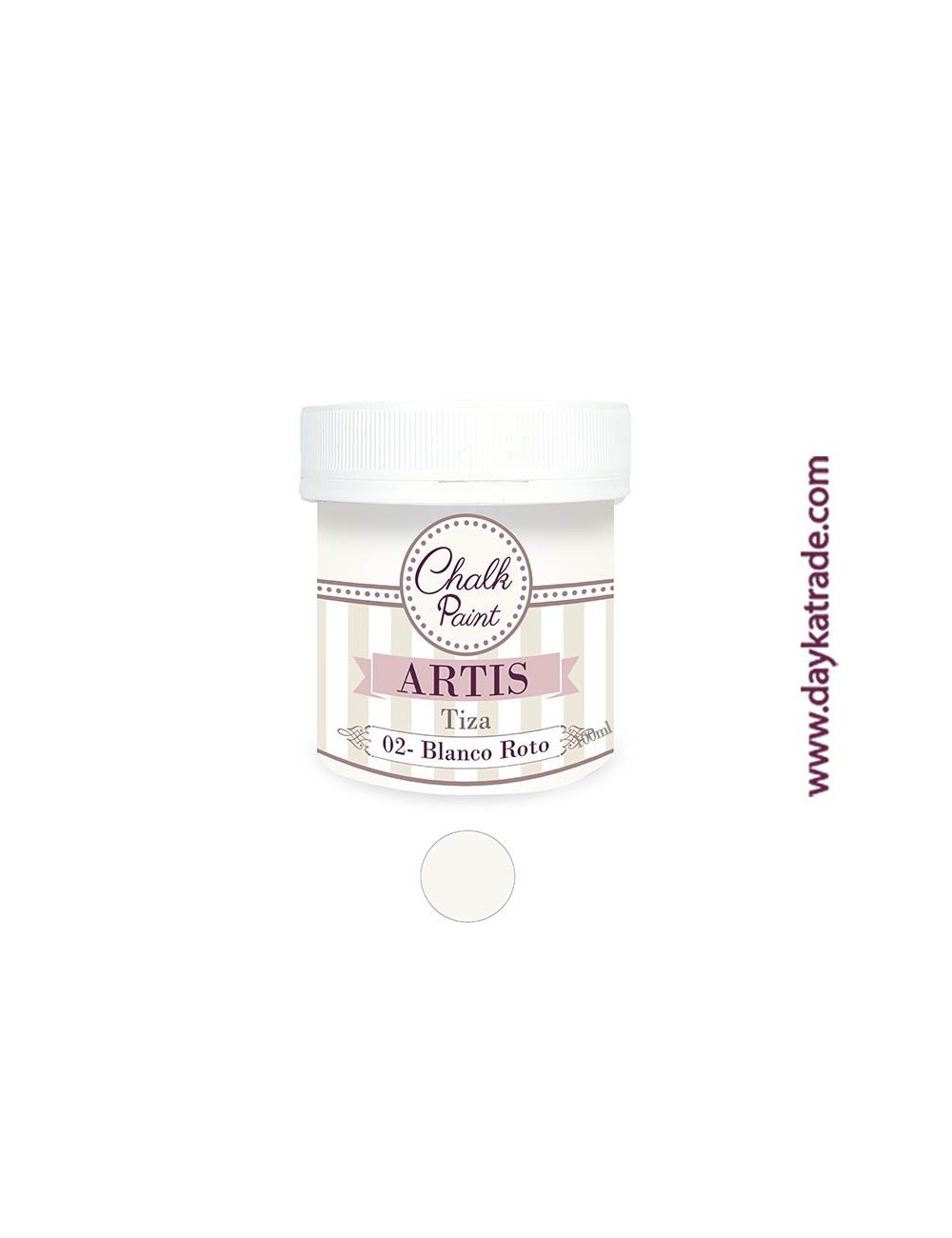 nº 02 blanco roto pintura tiza chalk paint artis 100 ml