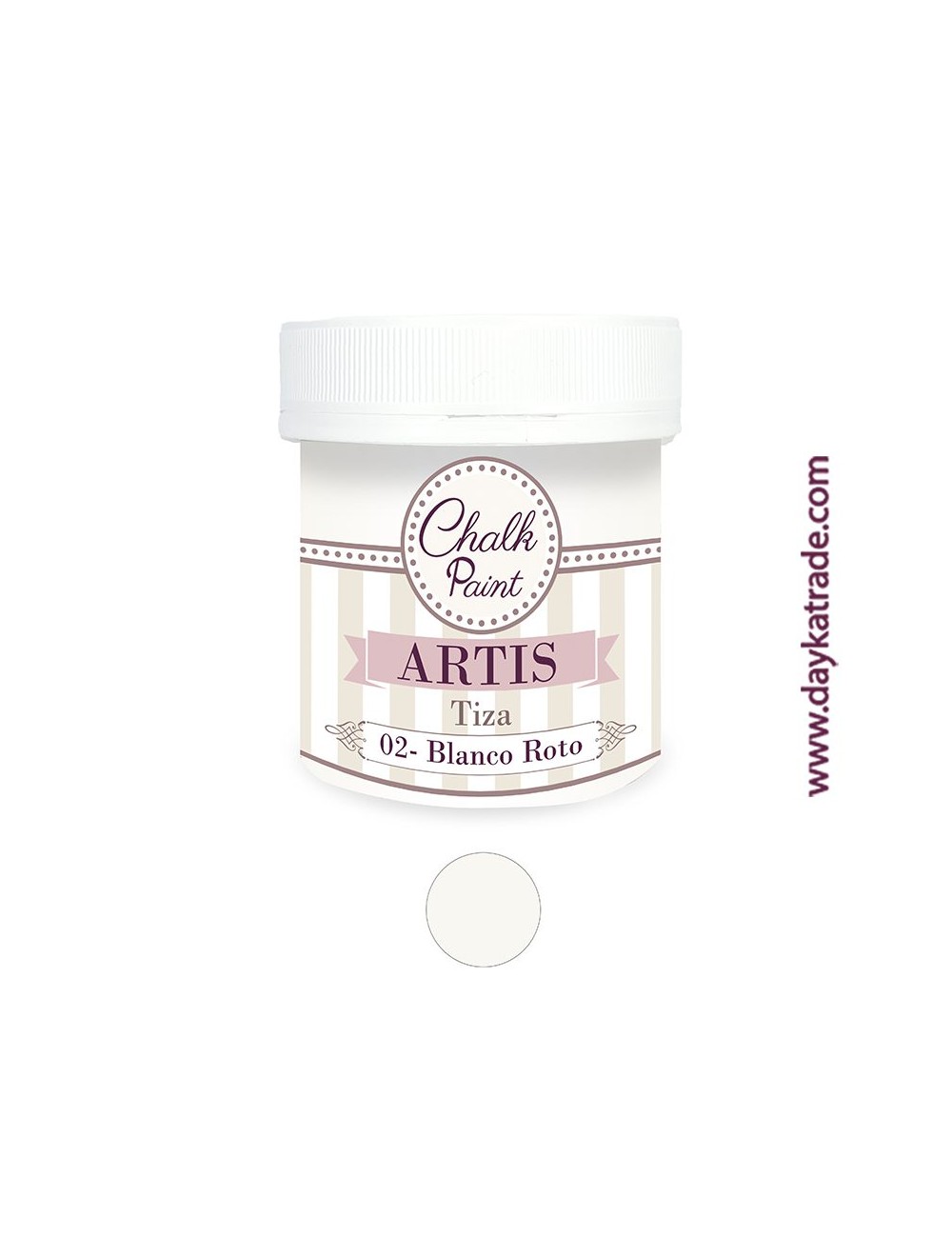 nº 02 blanco roto pintura tiza chalk paint artis 250 ml