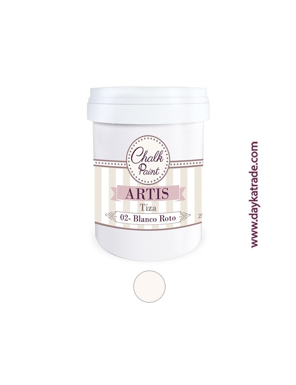 nº 02 blanco roto pintura tiza chalk paint artis 750 ml
