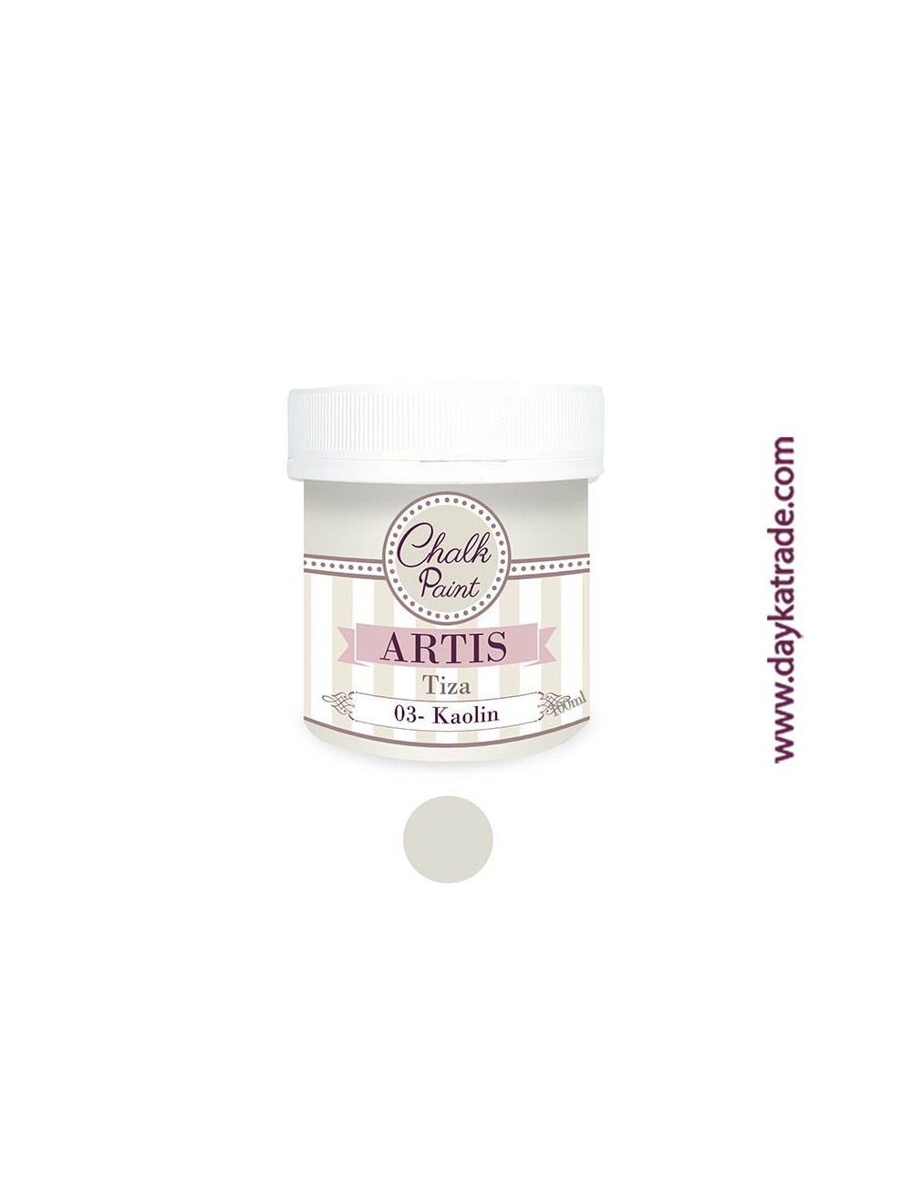 nº 03 kaolin pintura tiza chalk paint artis 100 ml