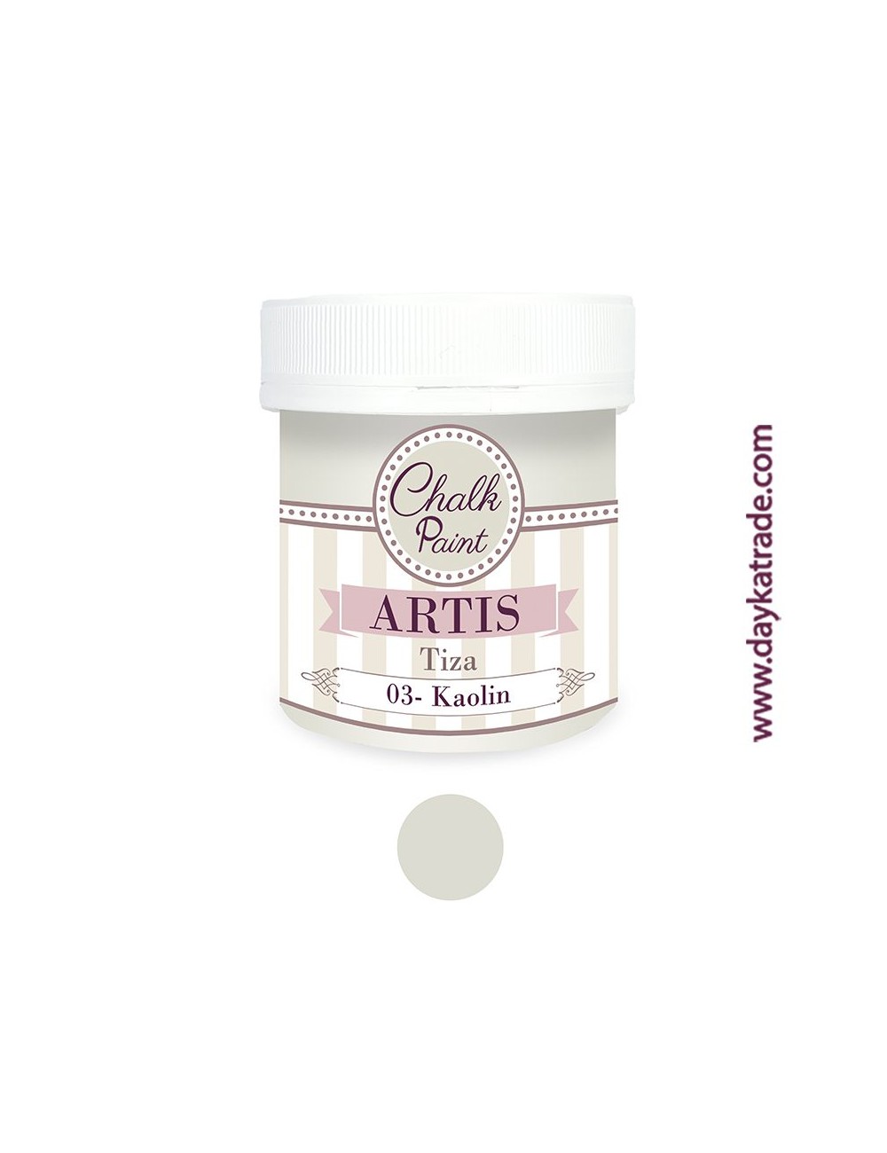 nº 03 kaolin pintura tiza chalk paint artis 250 ml