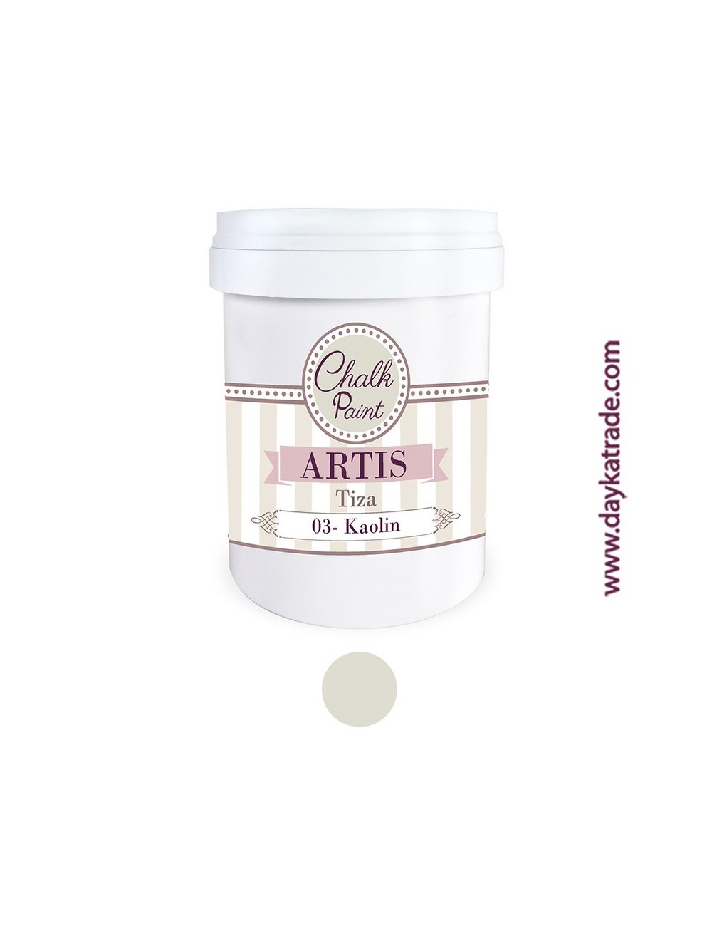 nº 03 kaolin pintura tiza chalk paint artis 750 ml