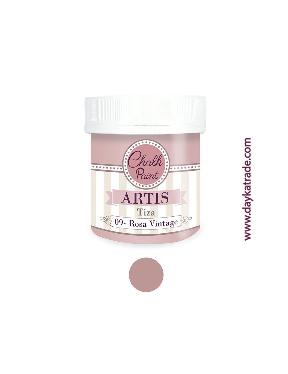 nº 09 rosa vintage pintura tiza chalk paint artis 250 ml