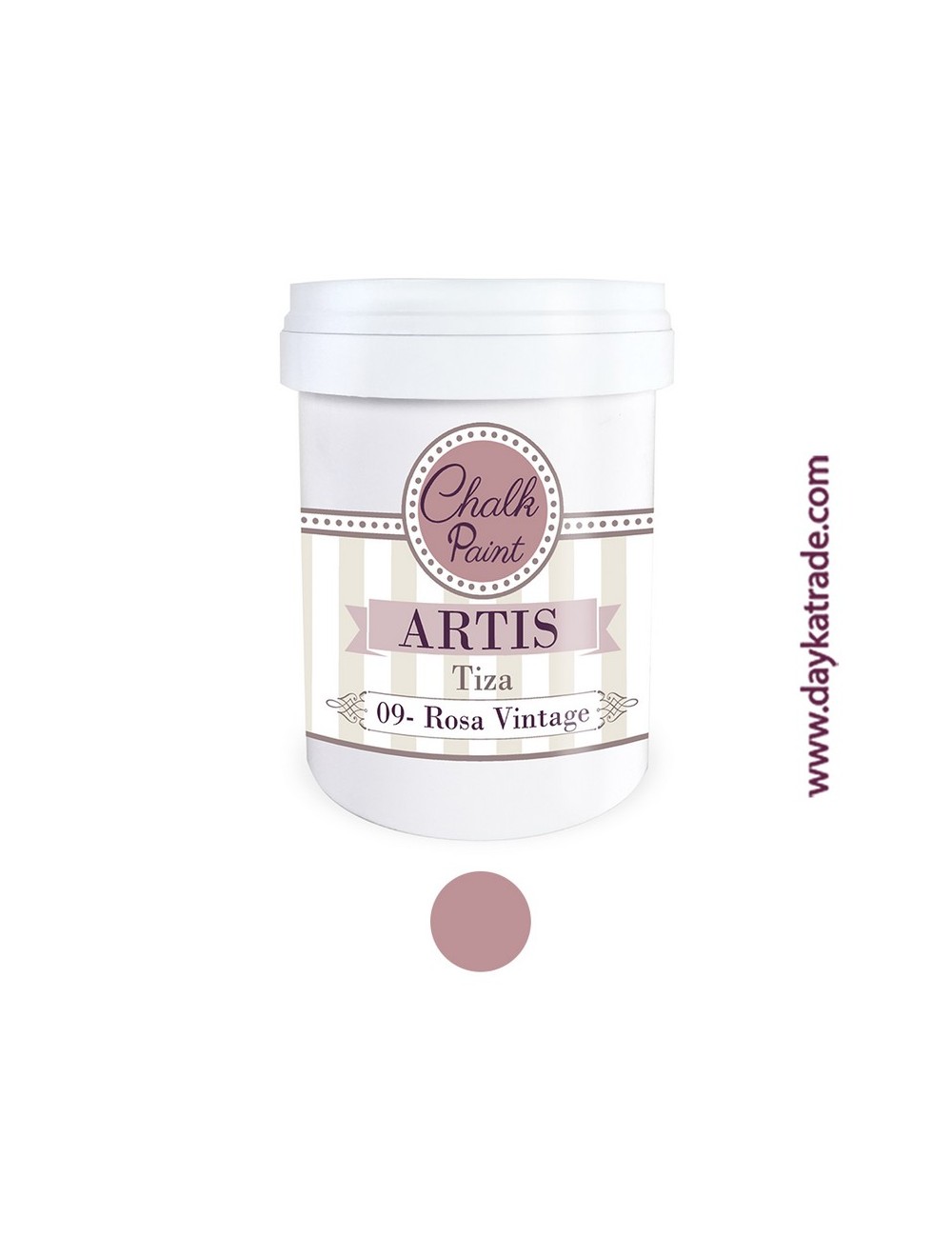 nº 09 rosa vintage pintura tiza chalk paint artis 750 ml